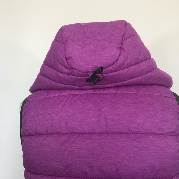 NWOT Tangerine purple quilted hooded vest S - Picture 6 of 8